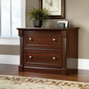 File Cabinet, Wood Construction With 2 Interlocking Drawers, Cherry Finish