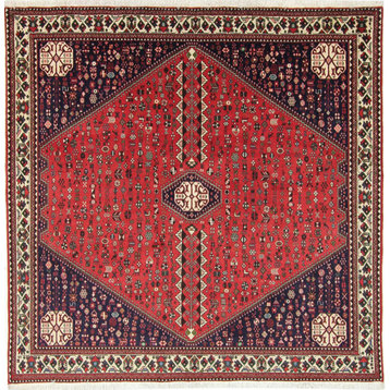 Persian Rug Abadeh Sherkat 6'7"x6'7" Hand Knotted