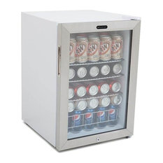 Whynter Beverage Refrigerator With Lock, Stainless Steel 90 Can Capacity