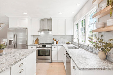 Transitional kitchen photo in Boston