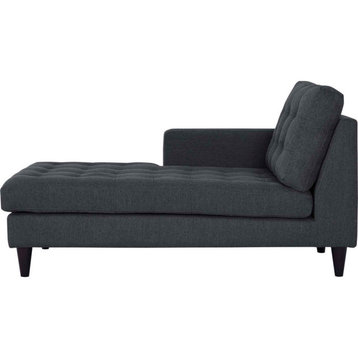 Melanie Gray Left-Arm Upholstered Fabric Chaise