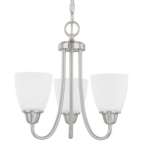 Capital Lighting 415131-337 Trenton 3 Light 15"W Chandelier - Brushed Nickel