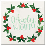 DDCG - "O Holy Night" Holly Wreath Canvas Wall Art, 20"x20" - Spread holiday cheer this Christmas season by transforming your home into a festive wonderland with spirited designs. This "O Holy Night" Holly Wreath makes decorating for the holidays and cultivating your Christmas style easy. With durable construction and finished backing, our Christmas wall art creates the best Christmas decorations because each piece is printed individually on professional grade tightly woven canvas and built ready to hang. The result is a very merry home your holiday guests will love.