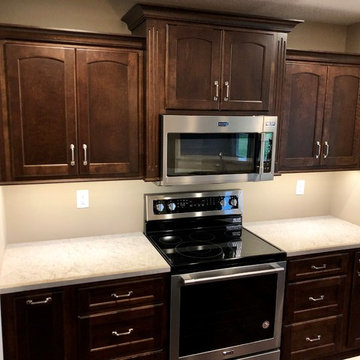 New Home-Geneseo, IL Koch Cabinets Birch Mocha Gray Lagoon MSI Quartz
