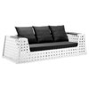 Black Happy Hour Sofa , Black and White Cushion
