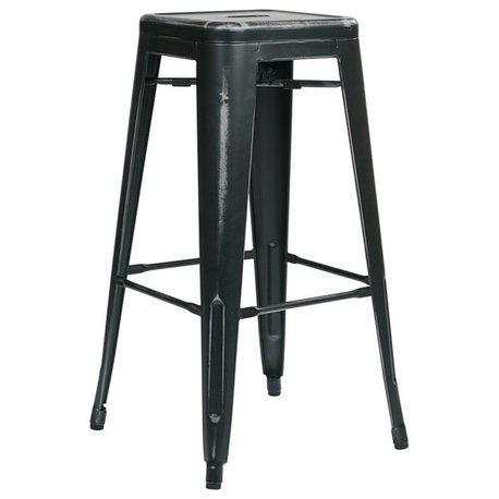 Bristow 30 inch Antique Metal Barstool Antique Black Finish 4 Pack