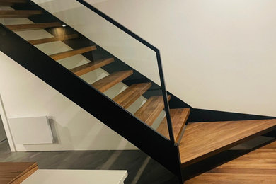 Modern Glass Panel Staircase