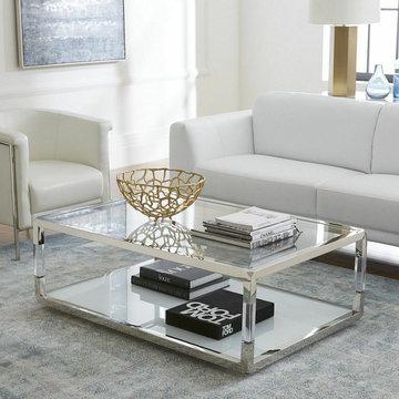 Modern Coffee Tables with Lucite Acrylic Legs
