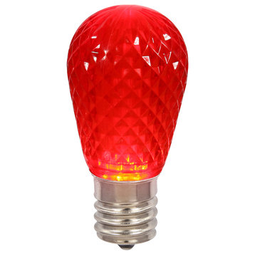 Vickerman 11S14 Faceted LED Red Lamp E26 .96W 10/B