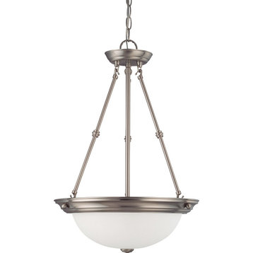 Nuvo Signature 3-Light 15" Brushed Nickel ES Pendant/Chandelier