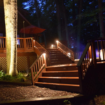 Chagrin Valley OH Log Home, Deck and Hot Tub LED lighting