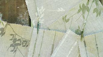 Abelia and Pearls on 100% linen by Ada & Ina Natural Fabrics