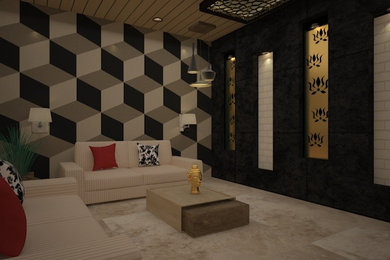 Example of a minimalist home design design in Other