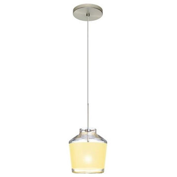 Besa Lighting Pica 6, 8.7" 6W 1 LED Cord Pendant with Flat Canopy