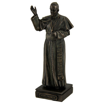 Pope Francis Bishop of Rome Decorative Bronzed Statue