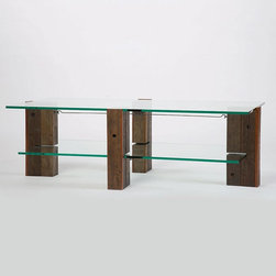 Burnet Coffee Table with Glass Top - Coffee Tables