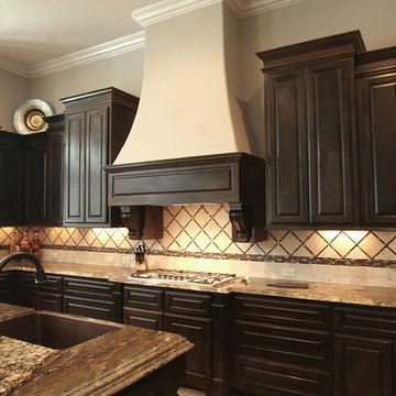 Updated Espresso Kitchen Cabinets