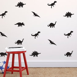 Tiny Dinosaurs Pattern Decals - Wall Decals