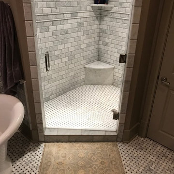 Bathroom project complete with a little OUSHAK  warmth under feet!