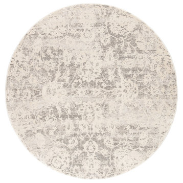 Jaipur Living Alonsa Abstract Gray/ White Round Area Rug 5'11" RND
