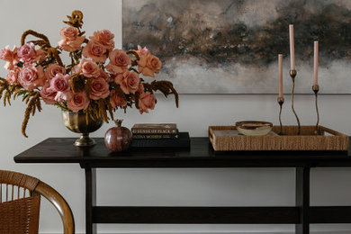Transitional entryway photo in Dallas