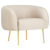 Safavieh Couture Alena Accent Chair, Oatmeal, Poly Blend