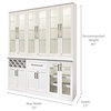 NewAge Home Bar 7-Piece 72"x17" Modular Cabinet Set, White