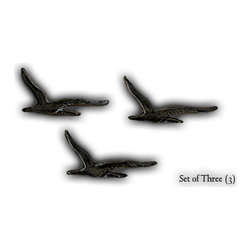 3" Blackbirds from the Pond Dog Collection - Mosaic Tile