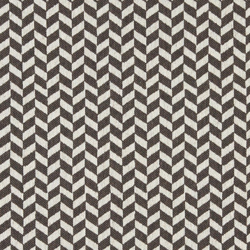 Taupe and Off White Herringbone Check Upholstery Fabric By The Yard
