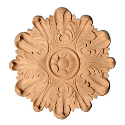 Inviting Home Inc. - Atlanta Large Wood Rosette, Cherry - Onlays And Appliques