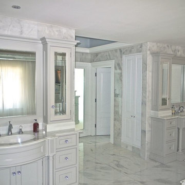 Traditional his and hers vanity area