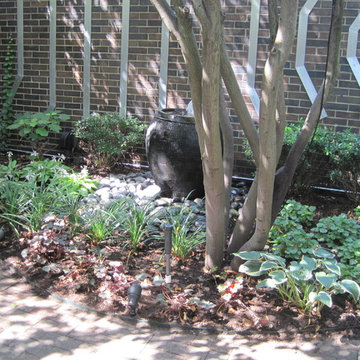 Close up of plantings