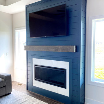 Fireplace Surround with Custom Mantle