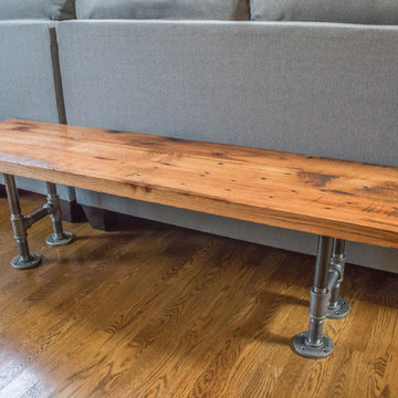 Industrial Bench | Barn Wood Bench | Oak Bench