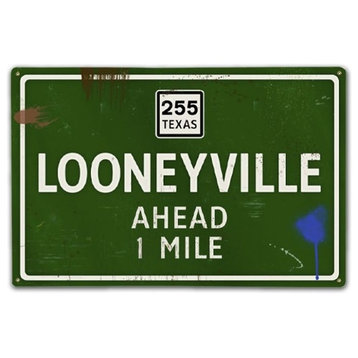 Looneyville (Texas) Classic Metal Sign