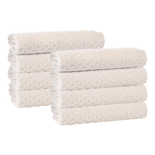 Enchante Home Timaru 8-Pieces Sand Turkish Cotton Hand Towels