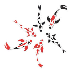 Koi Fish Group of 6 Ceramic Swimming Pool Mosaic 6"