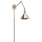 Kichler - Ellerbeck 1-Light Wall Sconce in Polished Nickel - A bit of schoolhouse charm anywhere you like: The Ellerbeck 1 light wall sconce in a Polished Nickel finish features an articulating arm, so you can position it high, low or somewhere in-between for a look that?s as stylish as it is flexible.  This light requires 1 , 40 Watt Bulbs (Not Included) UL Certified.