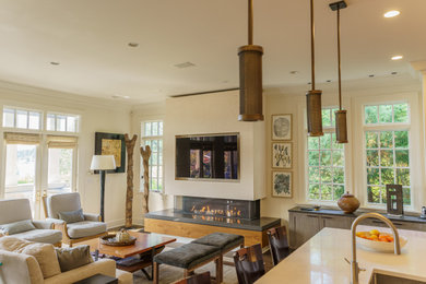 Inspiration for a living room remodel in Seattle