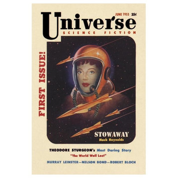 "Universe Science Fiction: Rocket Girl" Paper Print by Retrosci-fi, 26"x38"