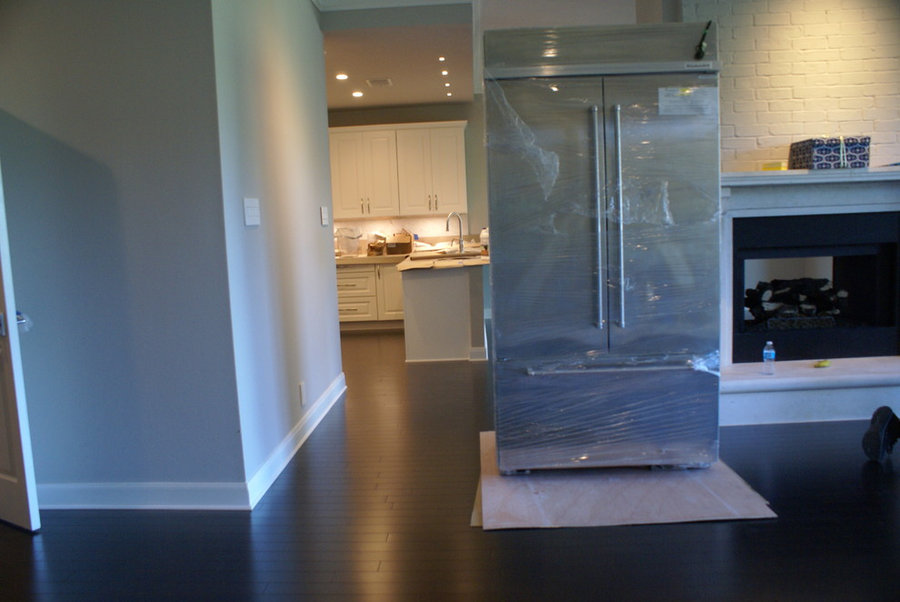 Westlake dark wood floors