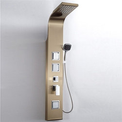 Venice Massage Shower Panel Champaign Gold - Shower Panels And Columns