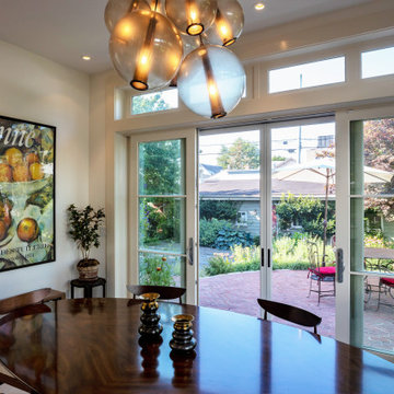 Classic Traditional Kitchen Remodel | Glass-Front Cabinets, Cream Inset Doors &