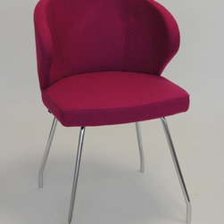 Doris P Armchair - Base No. 5 - Shaped Steel Legs - Dining Chairs