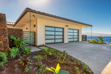 Inspiration for a tropical home design remodel in Other