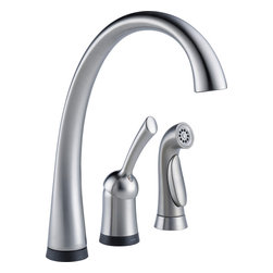 Delta Pilar&reg; Single Handle Kitchen Faucet with Touch2O&reg; Technology and Spray - Kitchen Faucets