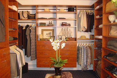 Photo of a modern storage and wardrobe in Boston.