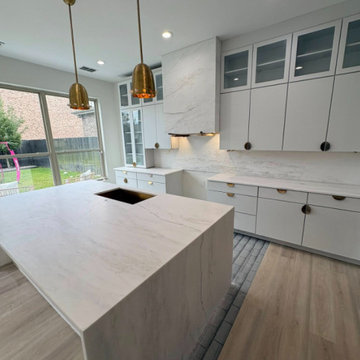 Bianco Rhino Marble Kitchen Project