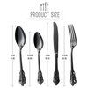 24-Piece Vintage 18/10 Stainless Steel Flatware Set, Black