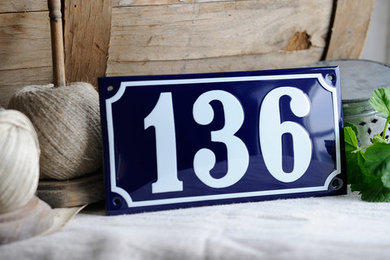 French Style Porcelain Enameled House Number